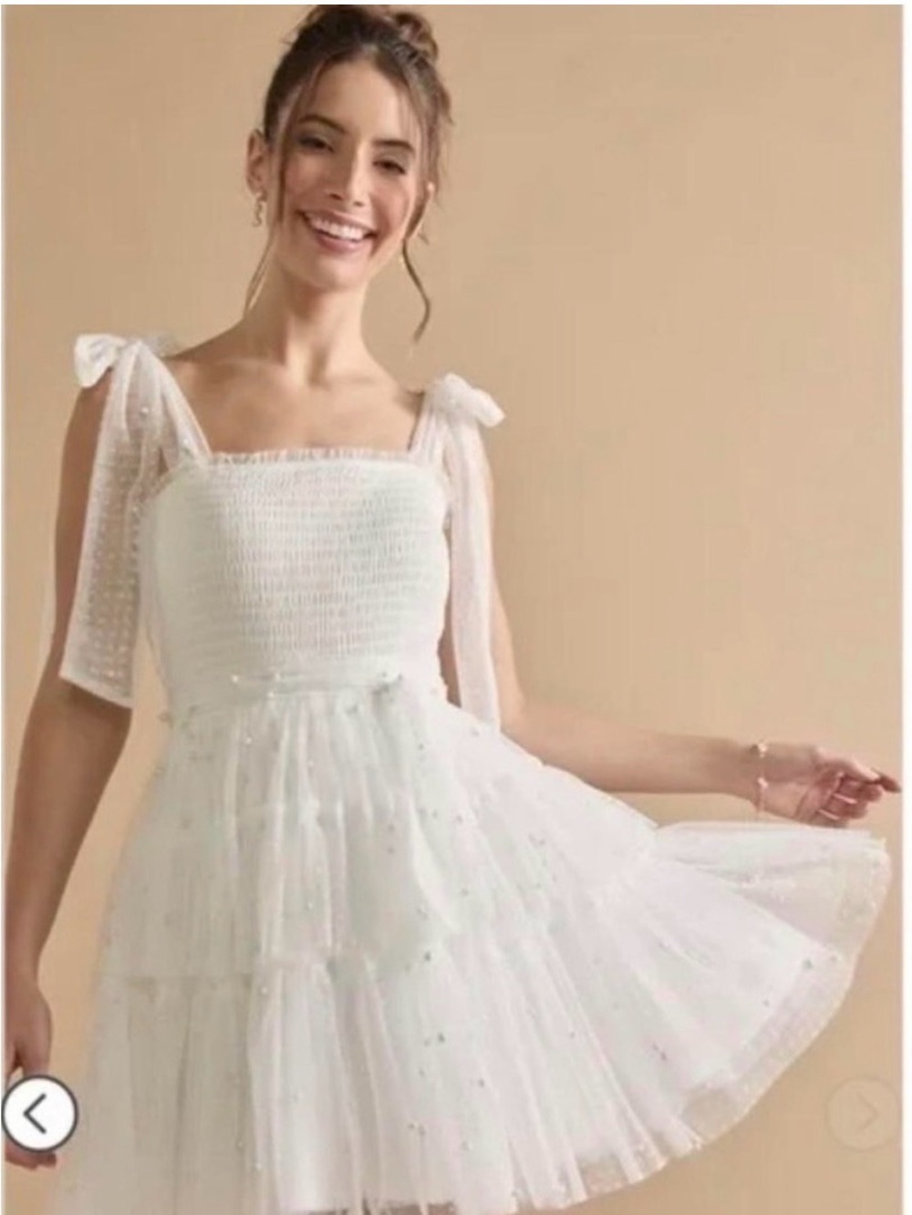 Francesca's Limelight White Tulle Dress Sz M
